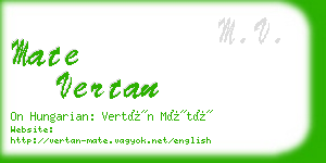 mate vertan business card